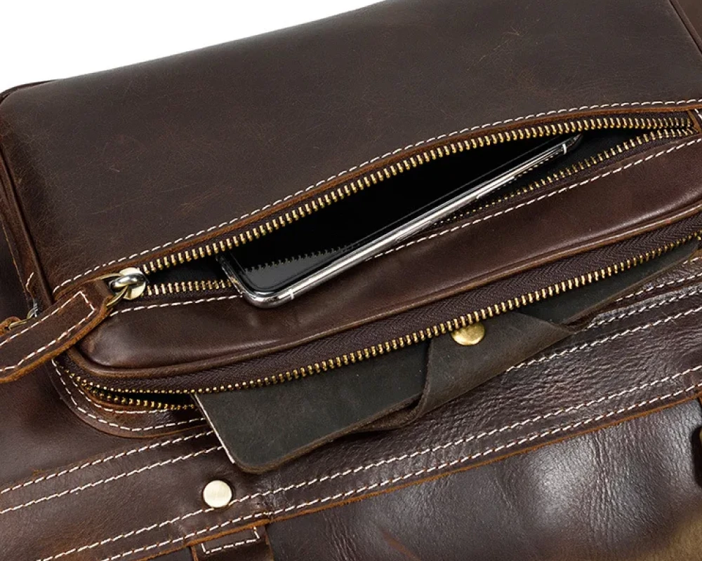 leather trolley luggage